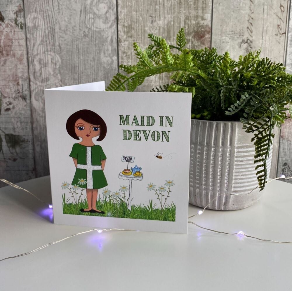 Maid in Devon - Square Card