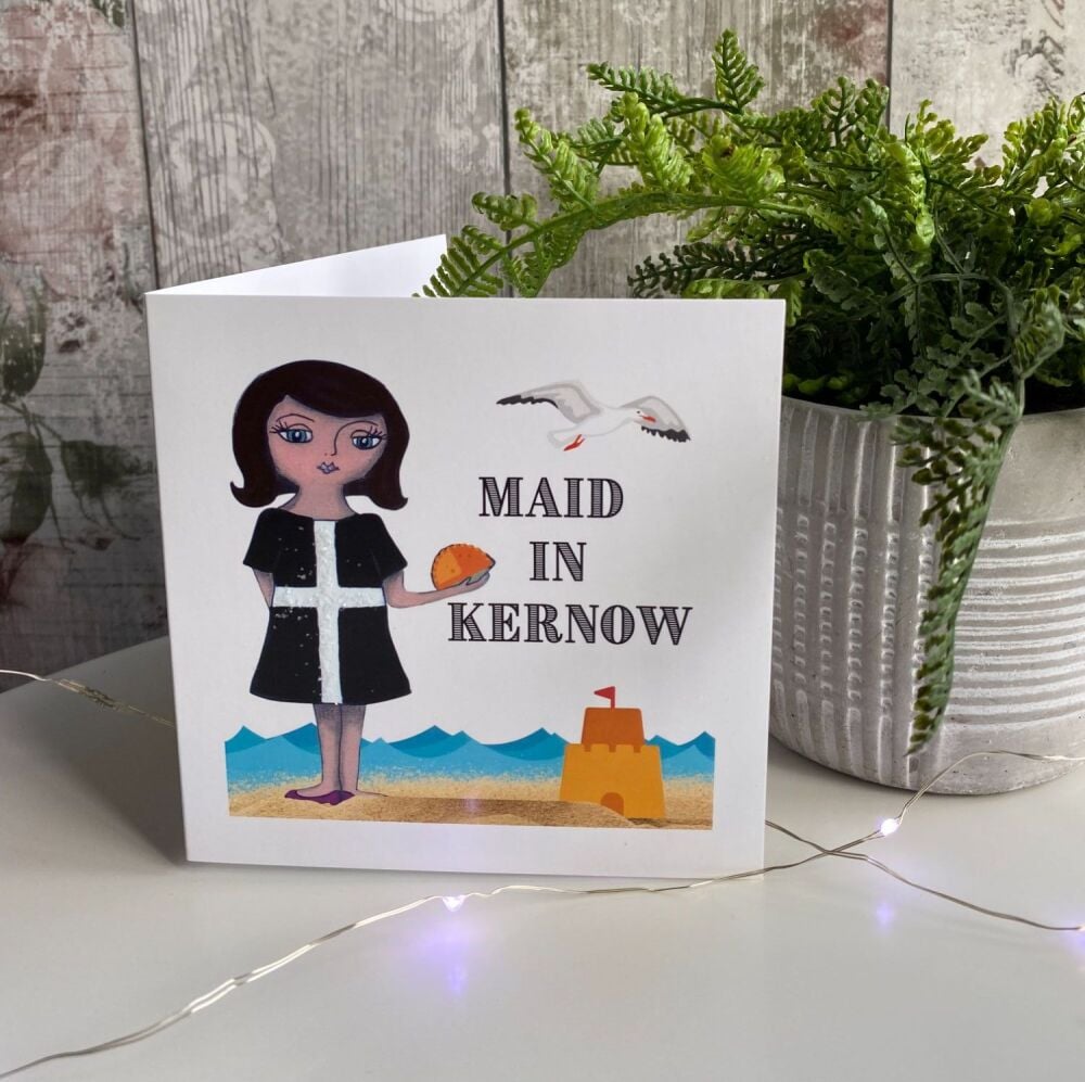 Maid in Kernow - Square Card