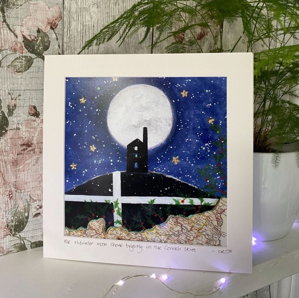 winter tin mine - Mounted print