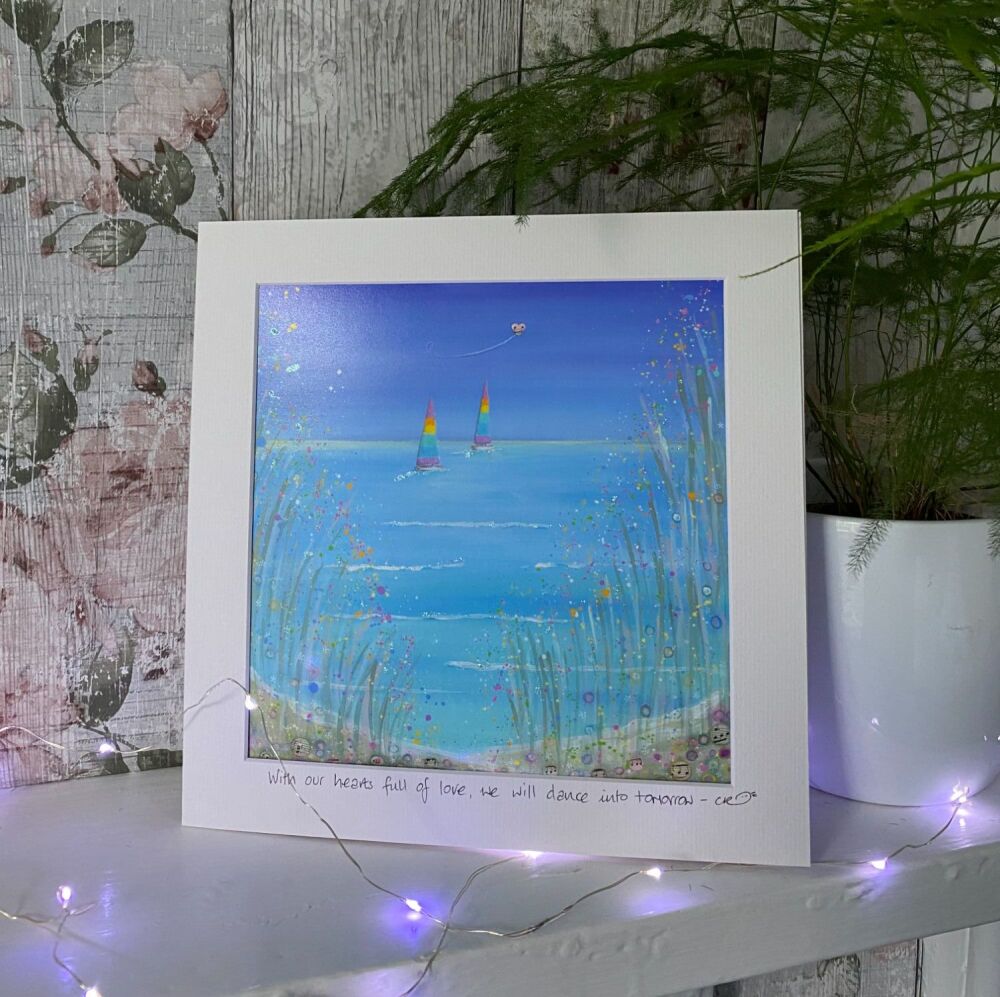 Rainbow boats print