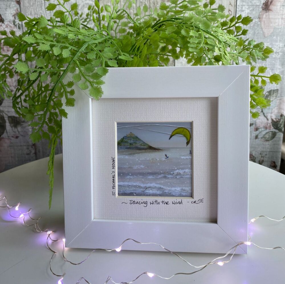 St. Michael Mount windy day - Mini framed print