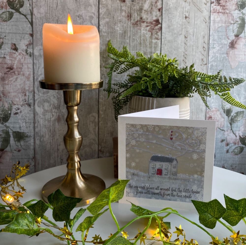 Icy wind house - Christmas card