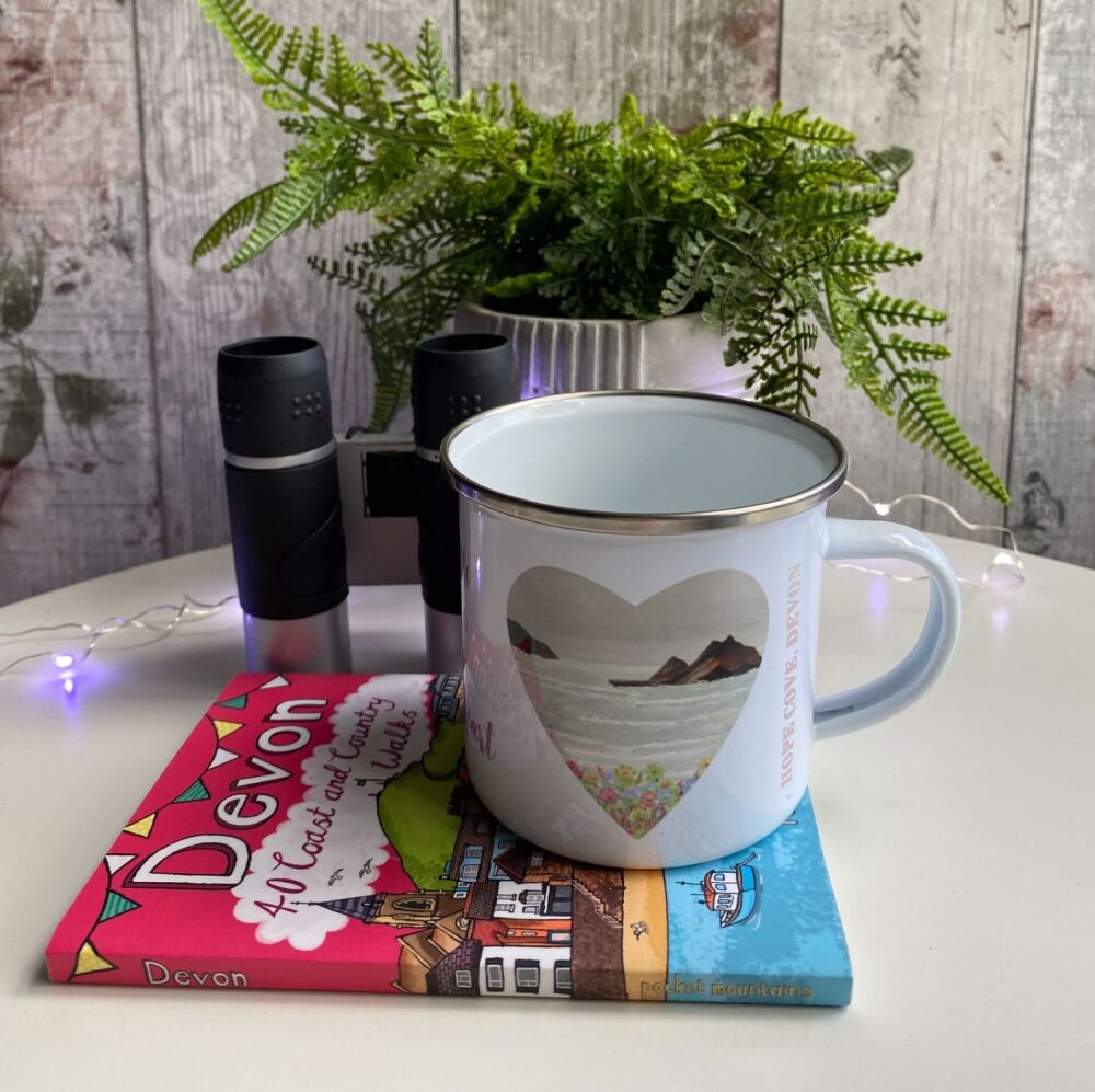 Hope Cove (grey) - Tin mug
