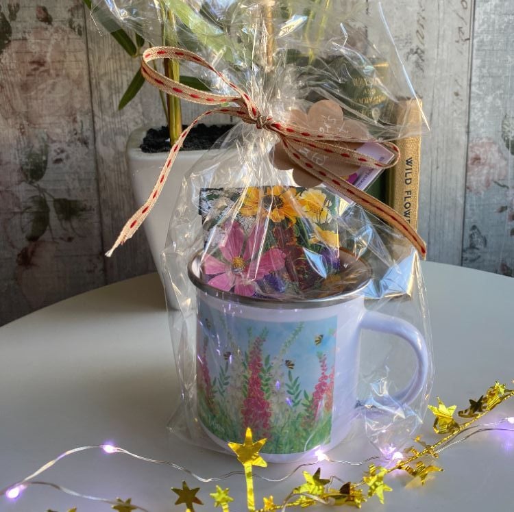 Gardeners Delight -Tin mug with seeds gift