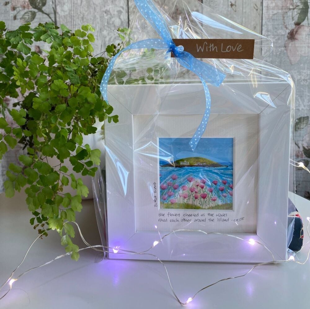 Burgh Island - Gift wrapped mini framed print