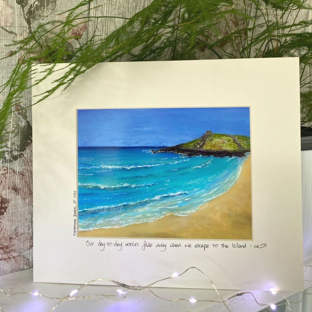 St. Ives - Porthmeor Beach - Mounted Print