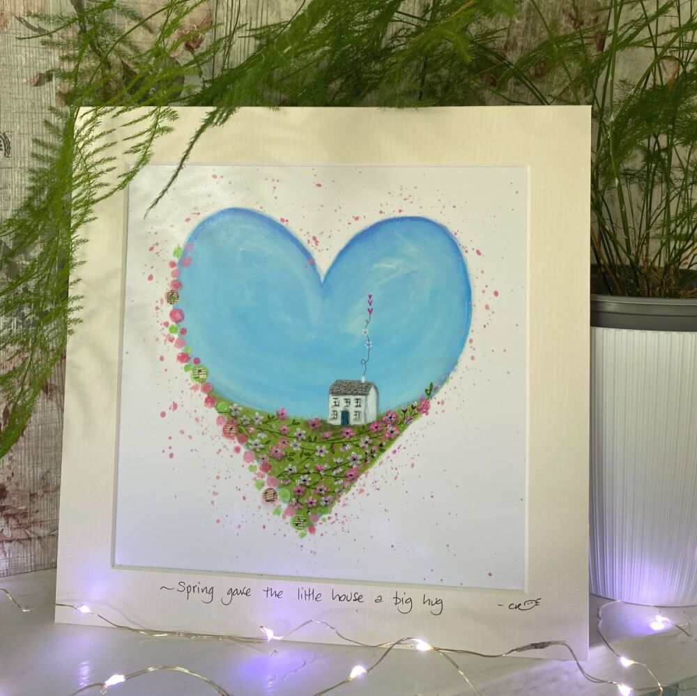 Spring Hug Heart - Mounted Print