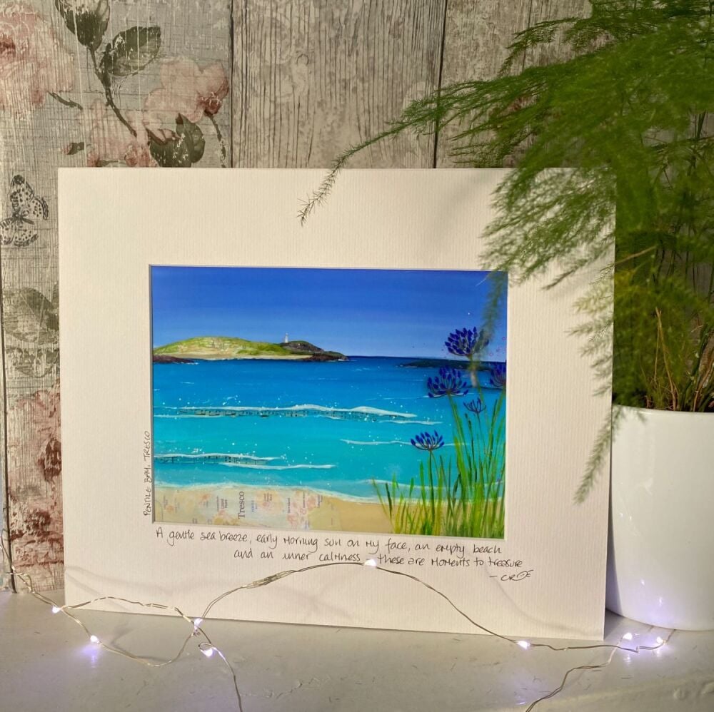 Pentle Bay, Tresco (landscape) - Mounted Print