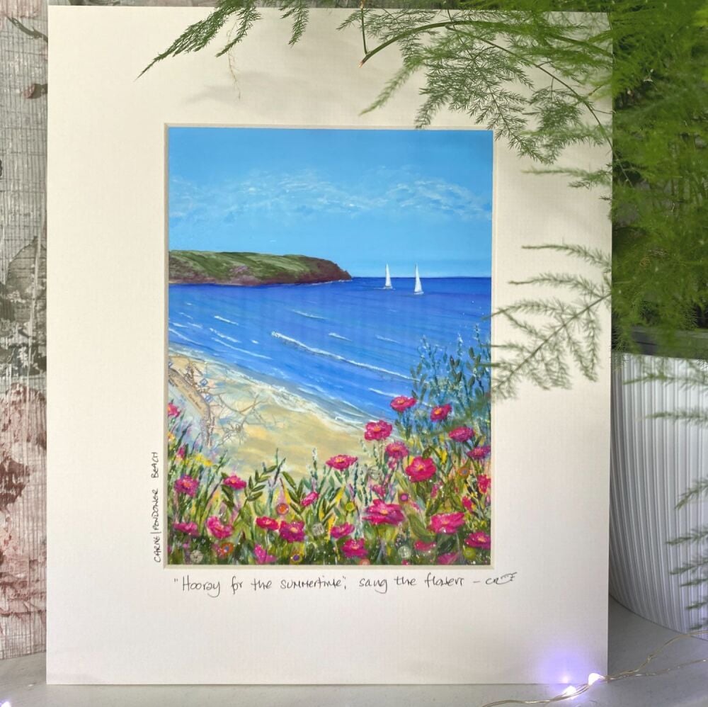 Carne/Pendower Beach - Mounted Print