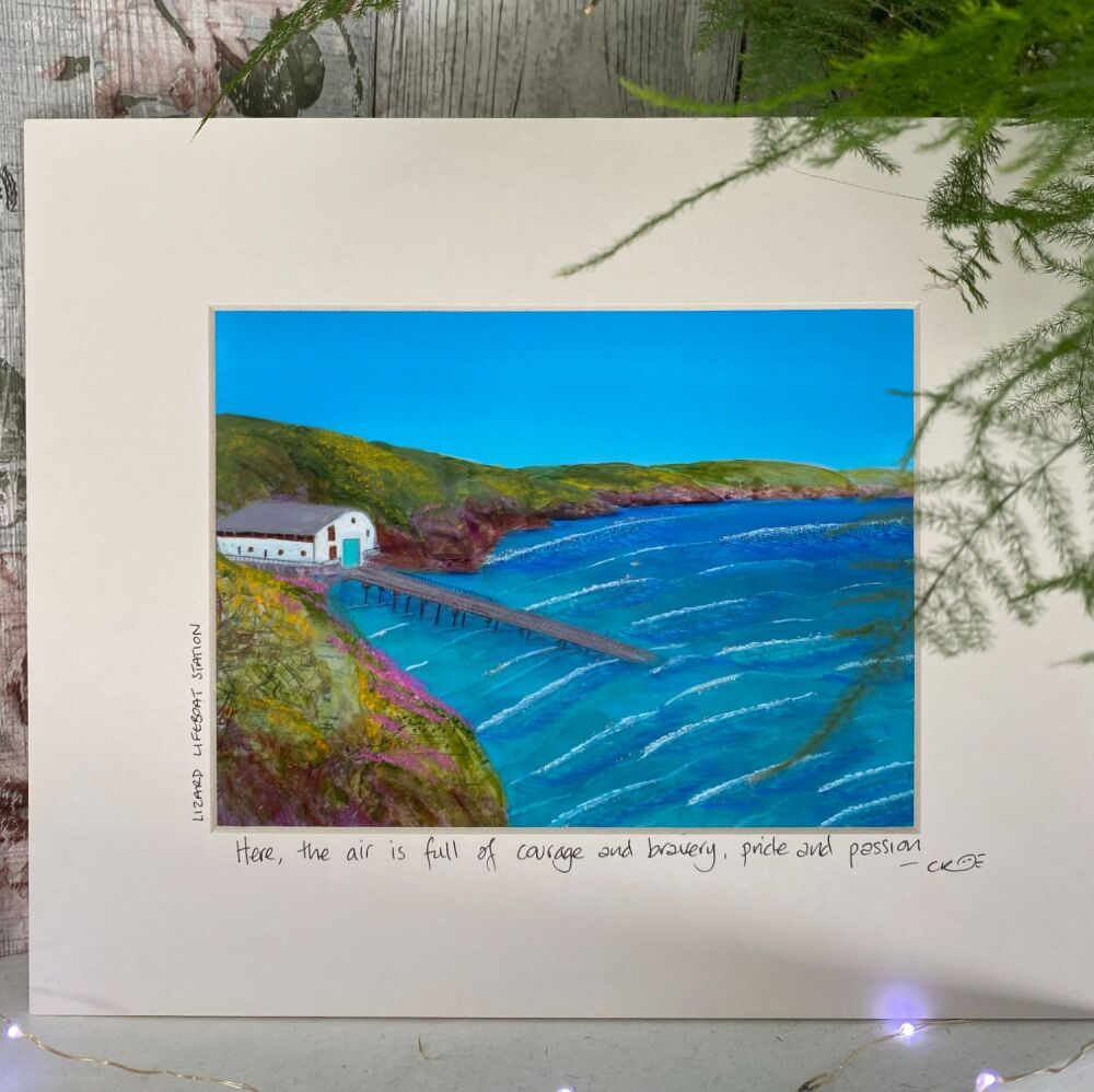 Lizard lifeboat station - Mounted Print
