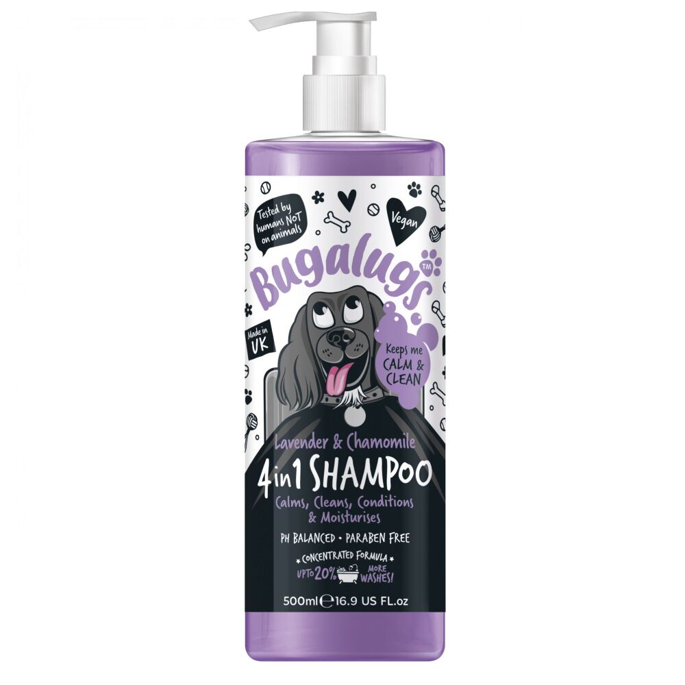 Bugalugs Lavender & Chamomile 4 in 1 Dog Shampoo – 500ml