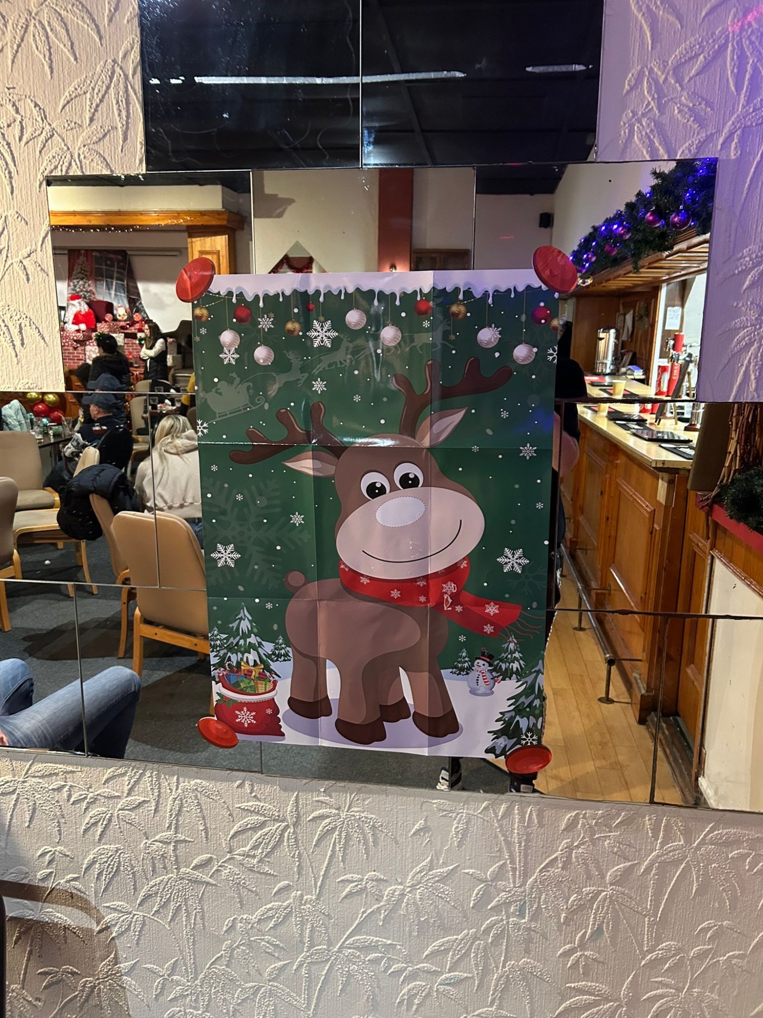 Pin the nose on rudolf 