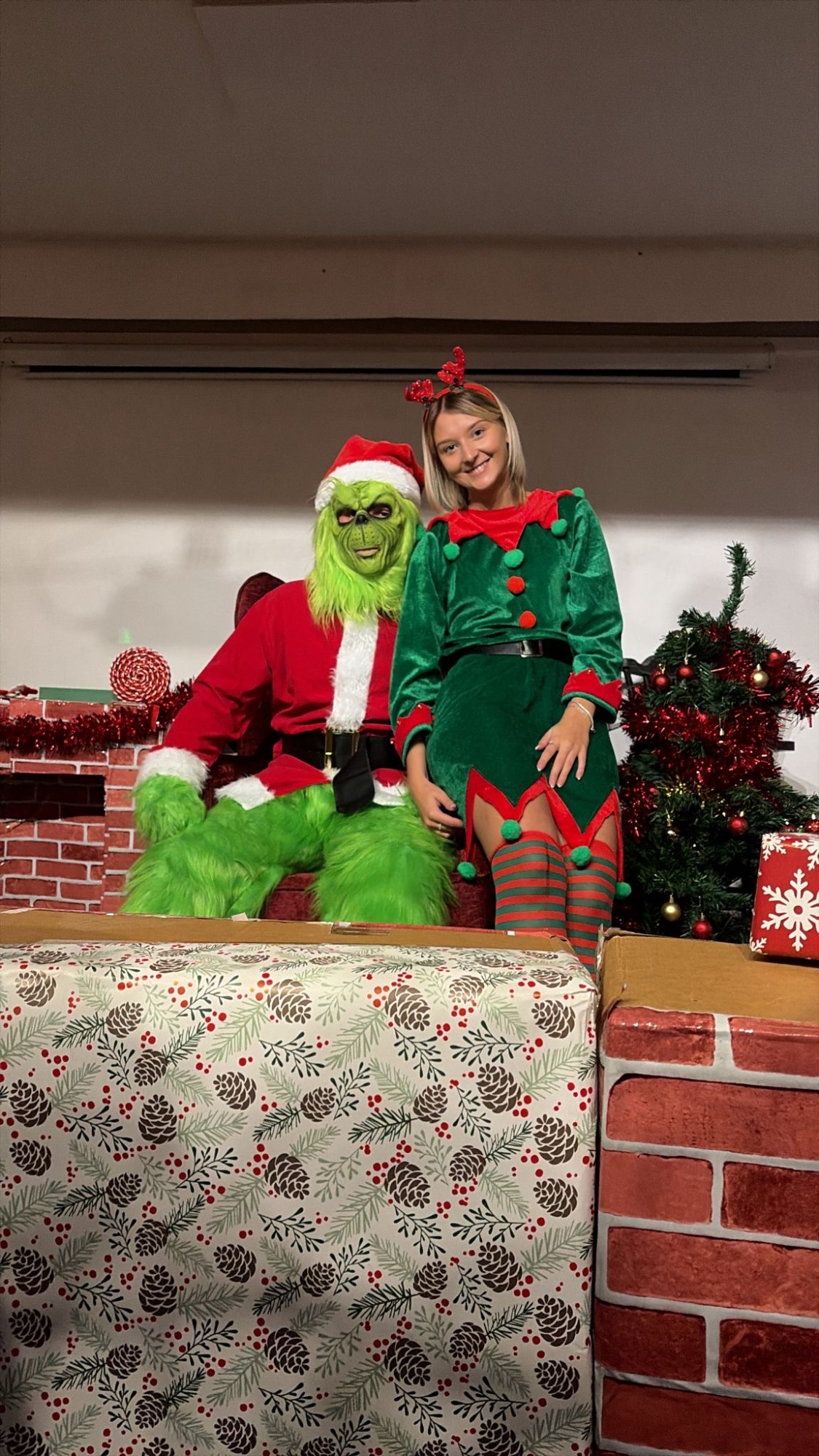 Grinch and party organiser