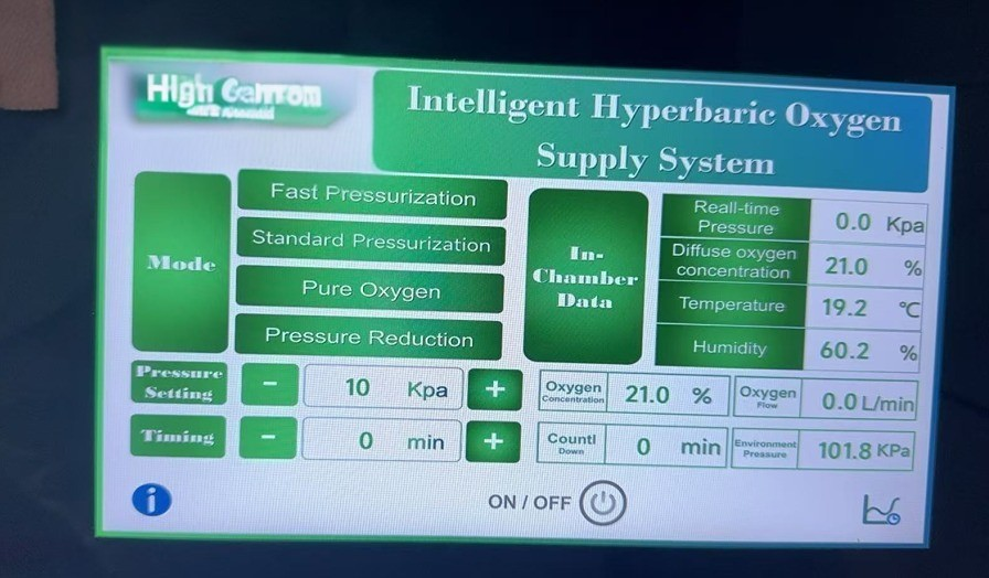 Internal picture of hyperbaric Oxygen chamber