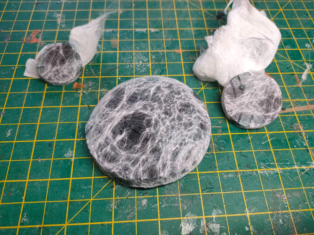 marble effect base wrapped with disposable wipe