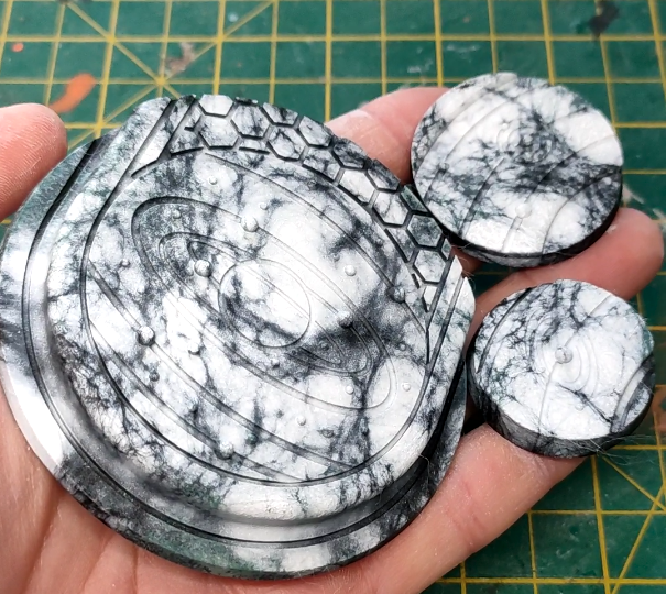 marble effect planetary temple wargaming base wipe removed