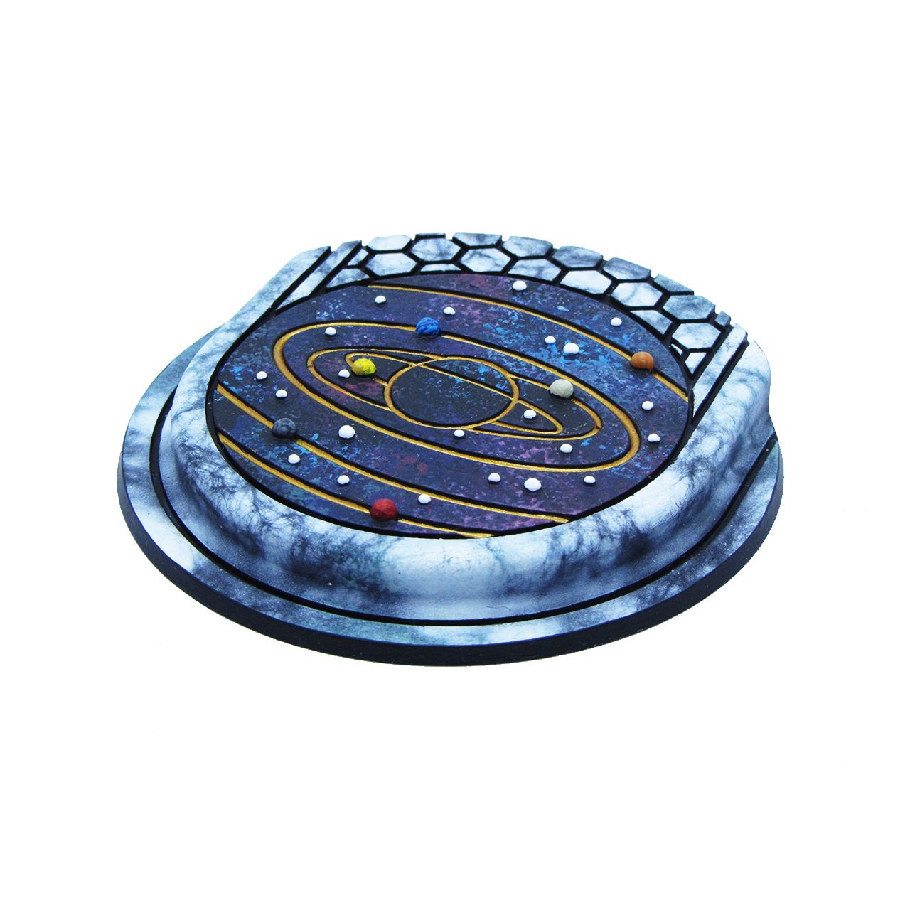 marble effect planetary temple wargaming base