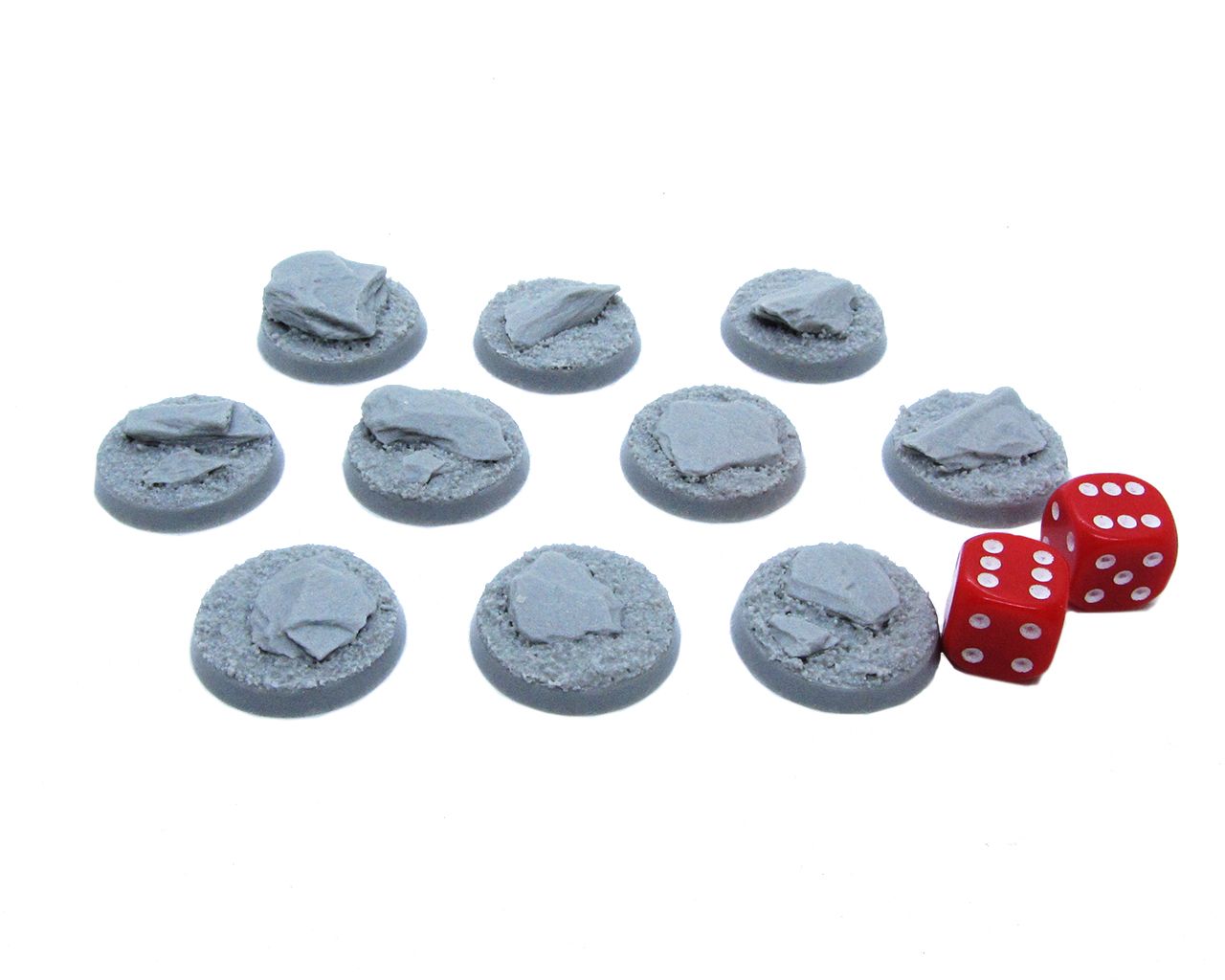 25mm rocky resin bases