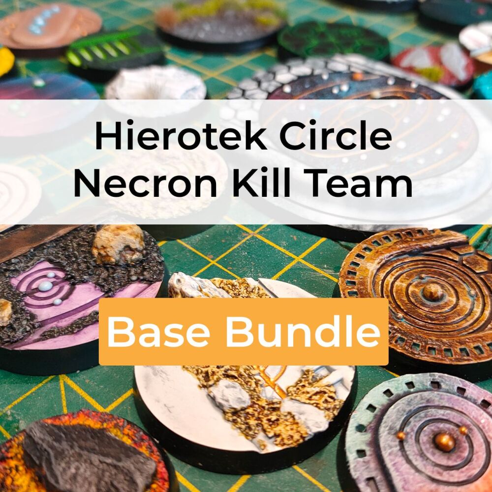 Hierotek Circle Necron Kill Team compatible base bundle