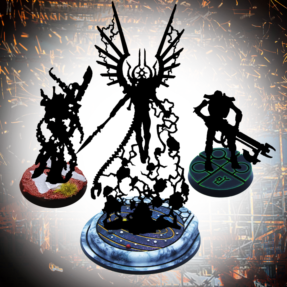 Necron Hypercrypt Legion Battleforce compatible resin base bundle