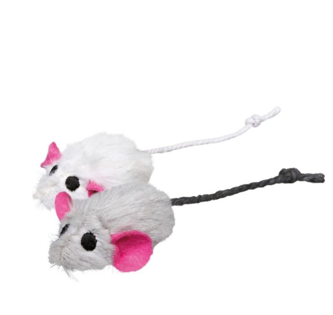 Trixie Cat Kitten Toy Catnip Mouse - Set of two Mice