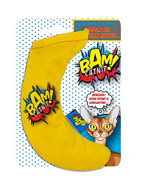 Bam! Catnip Cat Kitten Banana Toy