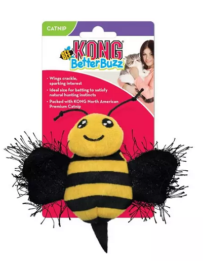 Kong Catnip Better Buzz Buzzy Bee Kitten Cat Toy