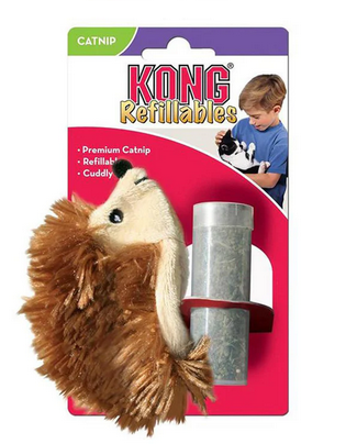 KONG Refillable Catnip Cat Kitten Toy Hedgehog