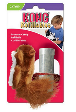 KONG Refillable Catnip Cat Kitten Toy Squirrel