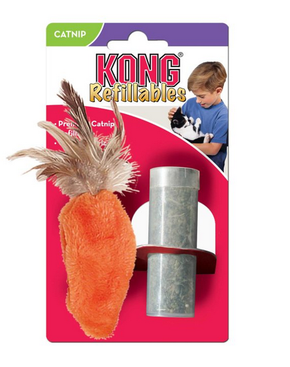 KONG Refillable Catnip Cat Kitten Toy Carrot