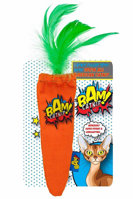 Bam! Carrot Catnip Cat Kitten Toy