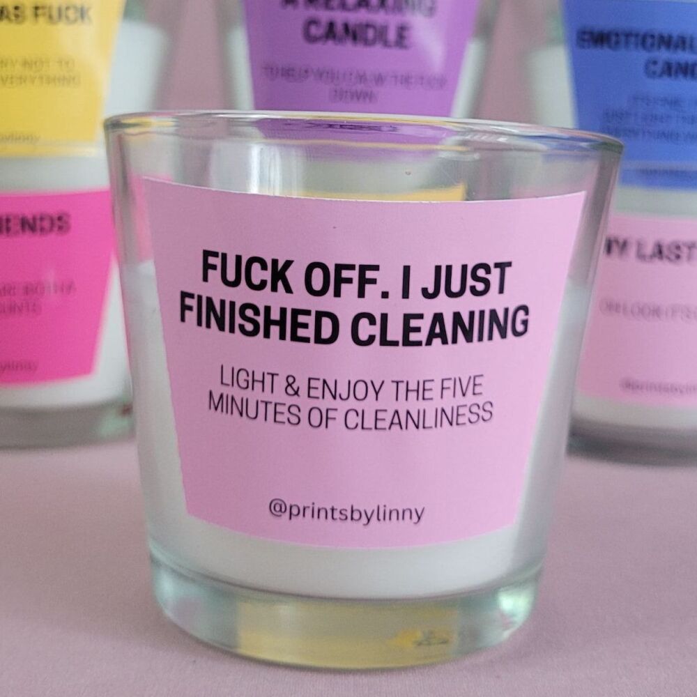 Just Finished Cleaning - Candle