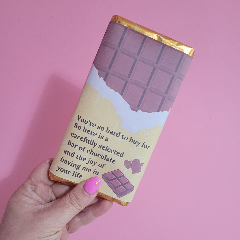 Yellow You're So Hard To Buy For Chocolate Bar