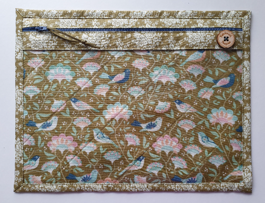 Tilda Harvest Birds project bag W15" x H12"