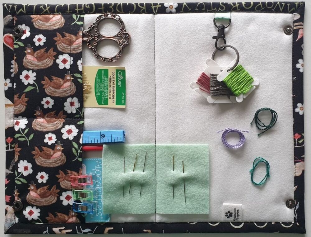 Hop Hop Hooray (Black) cross stitching companion size medium