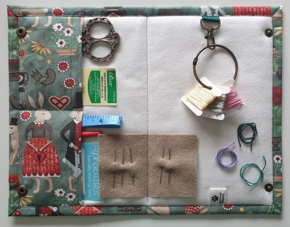 Hop Hop Hooray (Green) cross stitching companion size medium