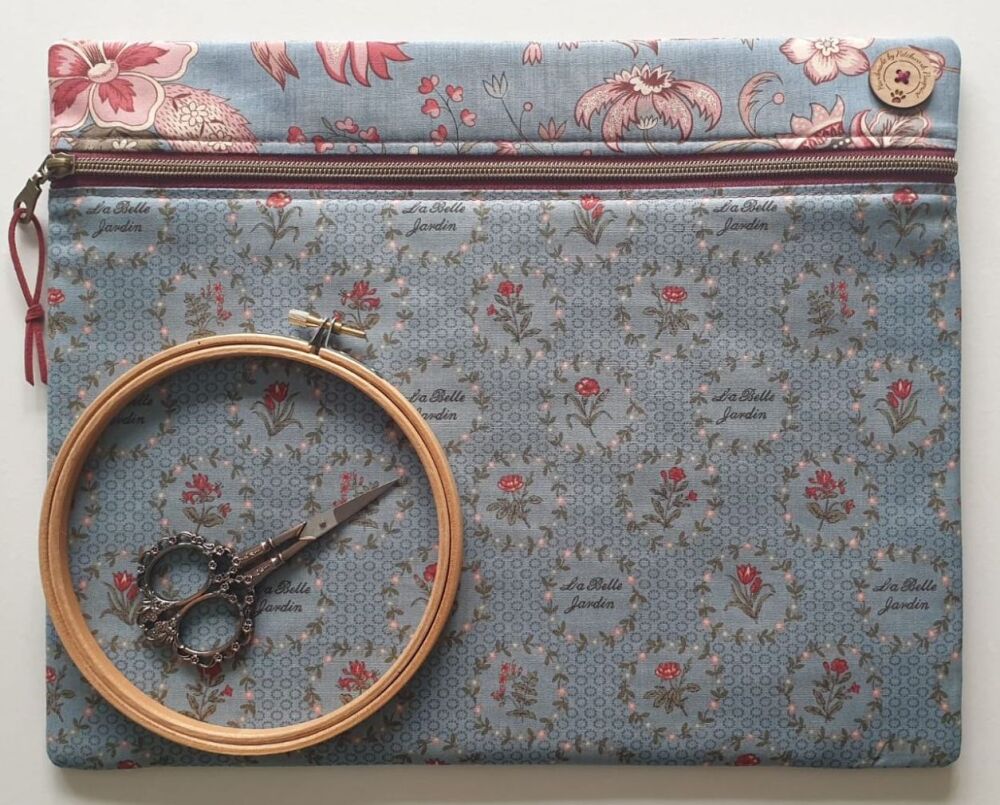 French General project bag W14" x H11", La Belle Jardin.