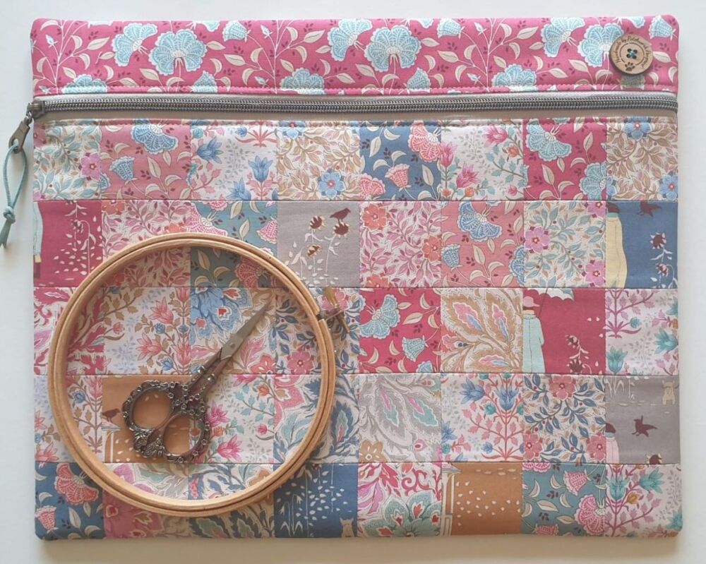 Tilda Windy Days patchwork project bag.