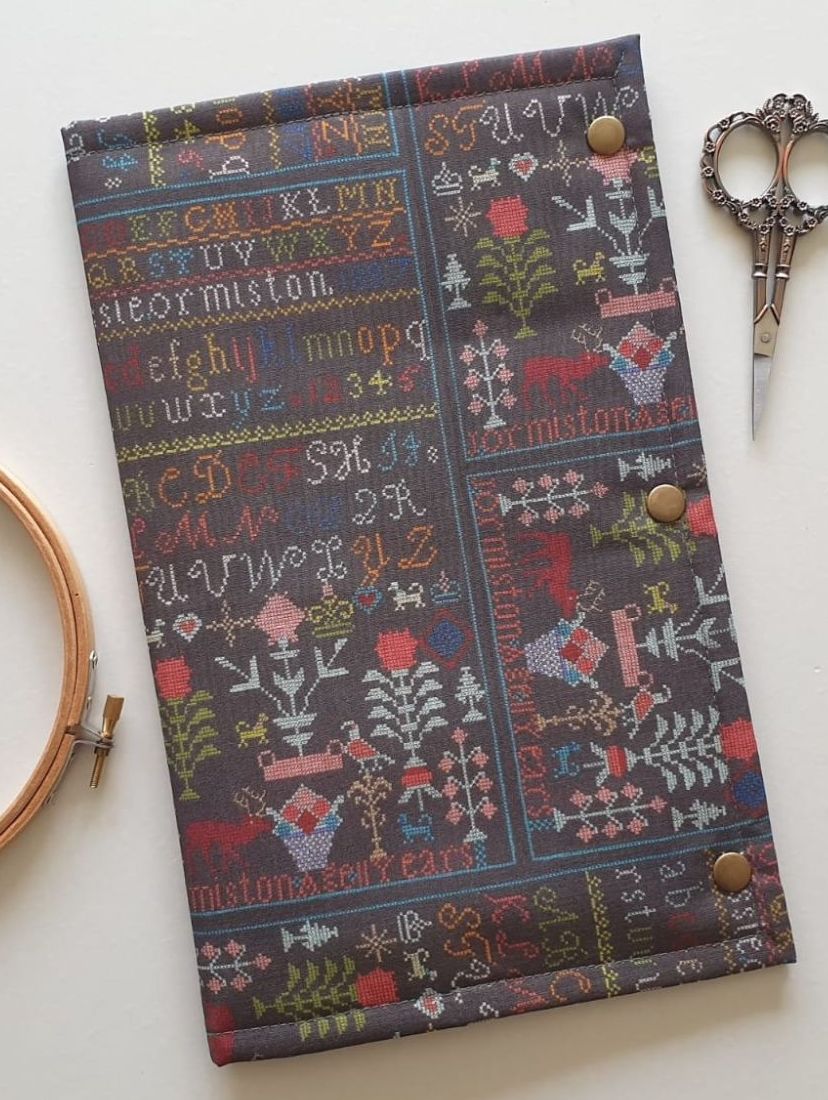 Large stitching companion, Jessie Ormiston 1887 sampler print.