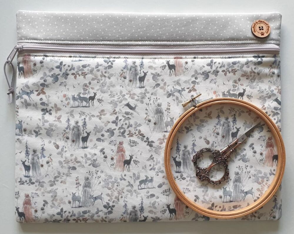 Romantic Garden project bag, W14" x H11", Acufactum, My Dear Jane.