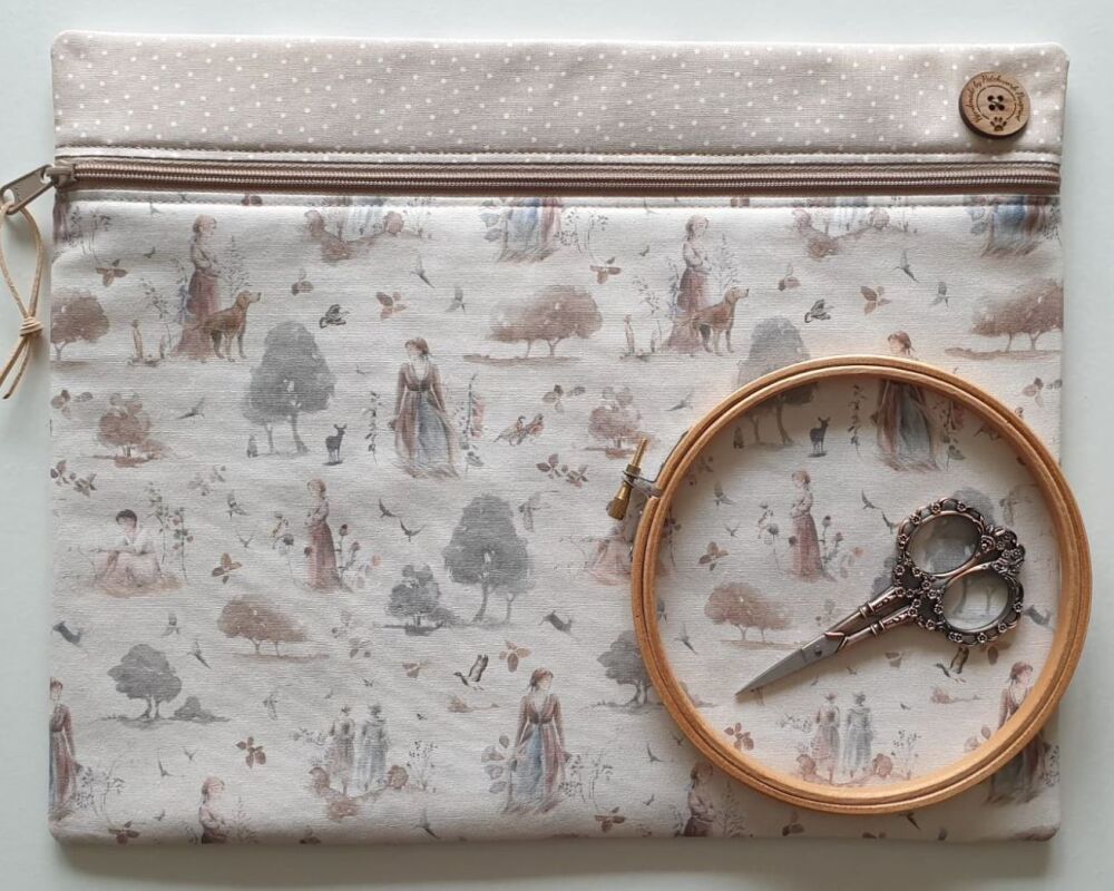 Places of Longing project bag, W14" x H11", Acufactum, My Dear Jane.