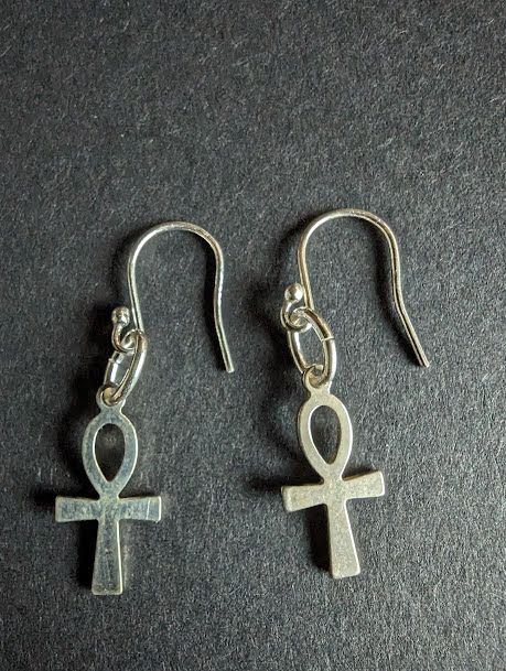 Dainty Sterling Silver Ankh Drop