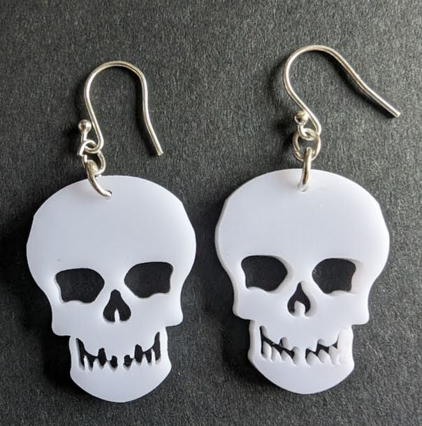 White Acrylic Skulls