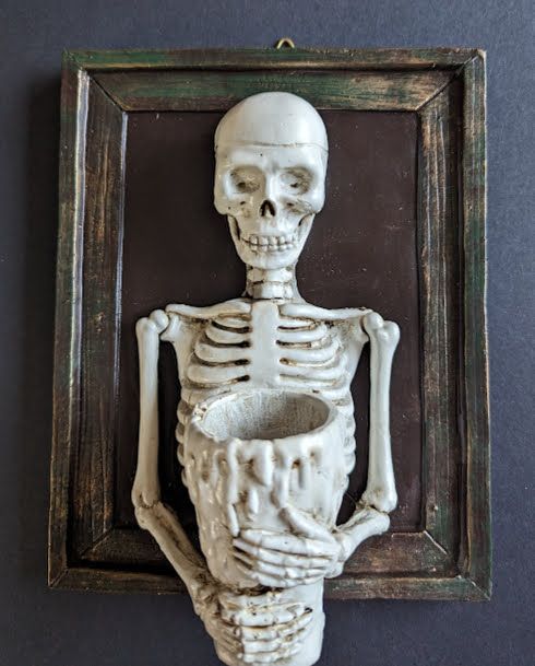 3D Skull Picture Framed Sconce