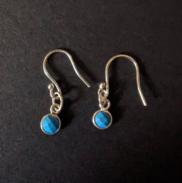 Dainty Turquoise & Sterling Silver Drop