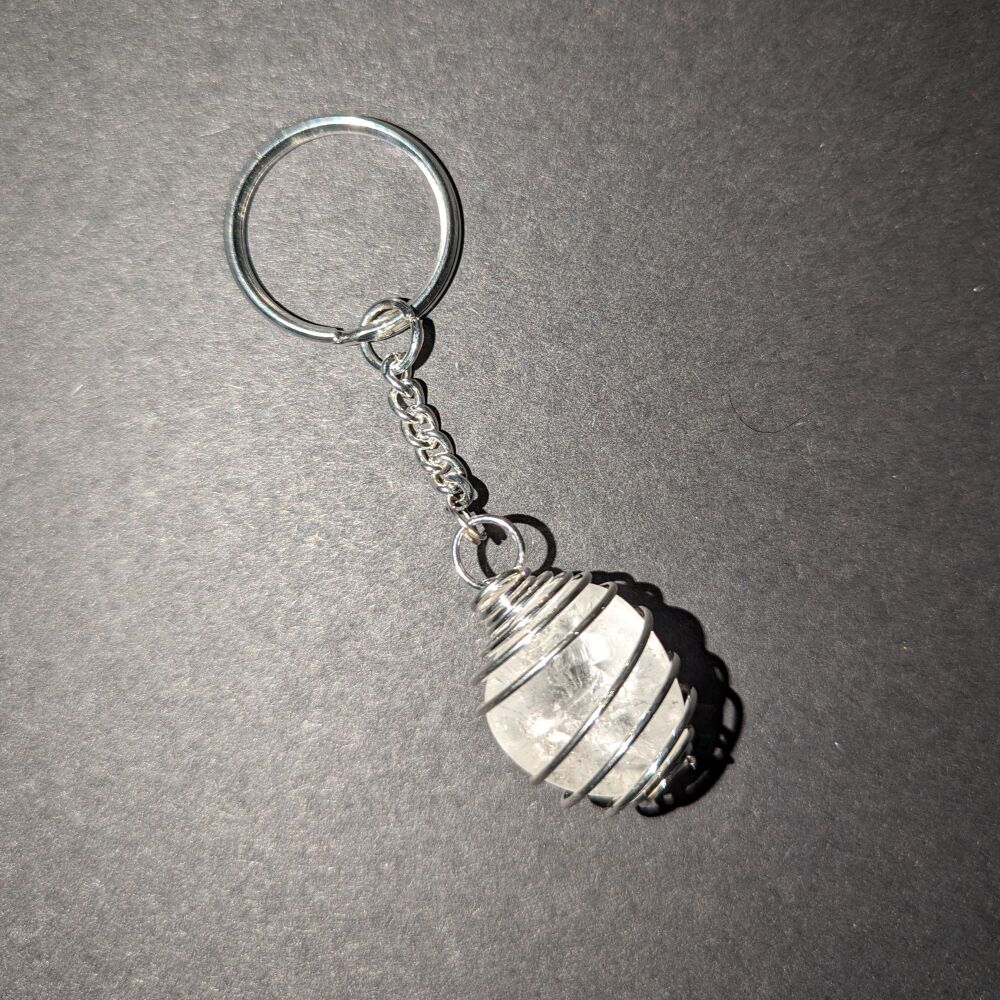 Clear Quartz Keyring