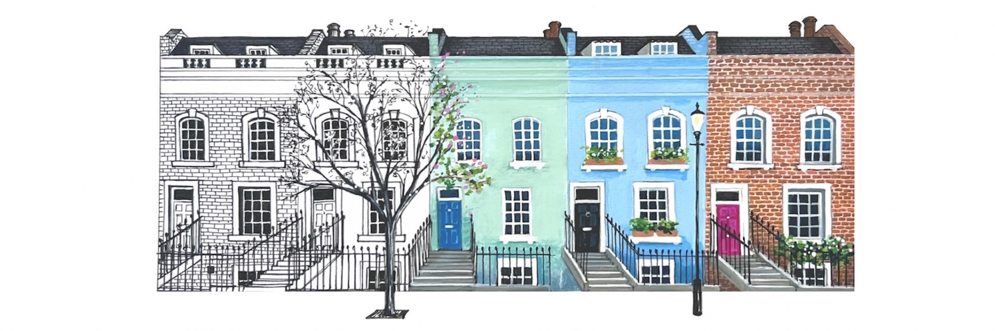 House illustrator website banner copy