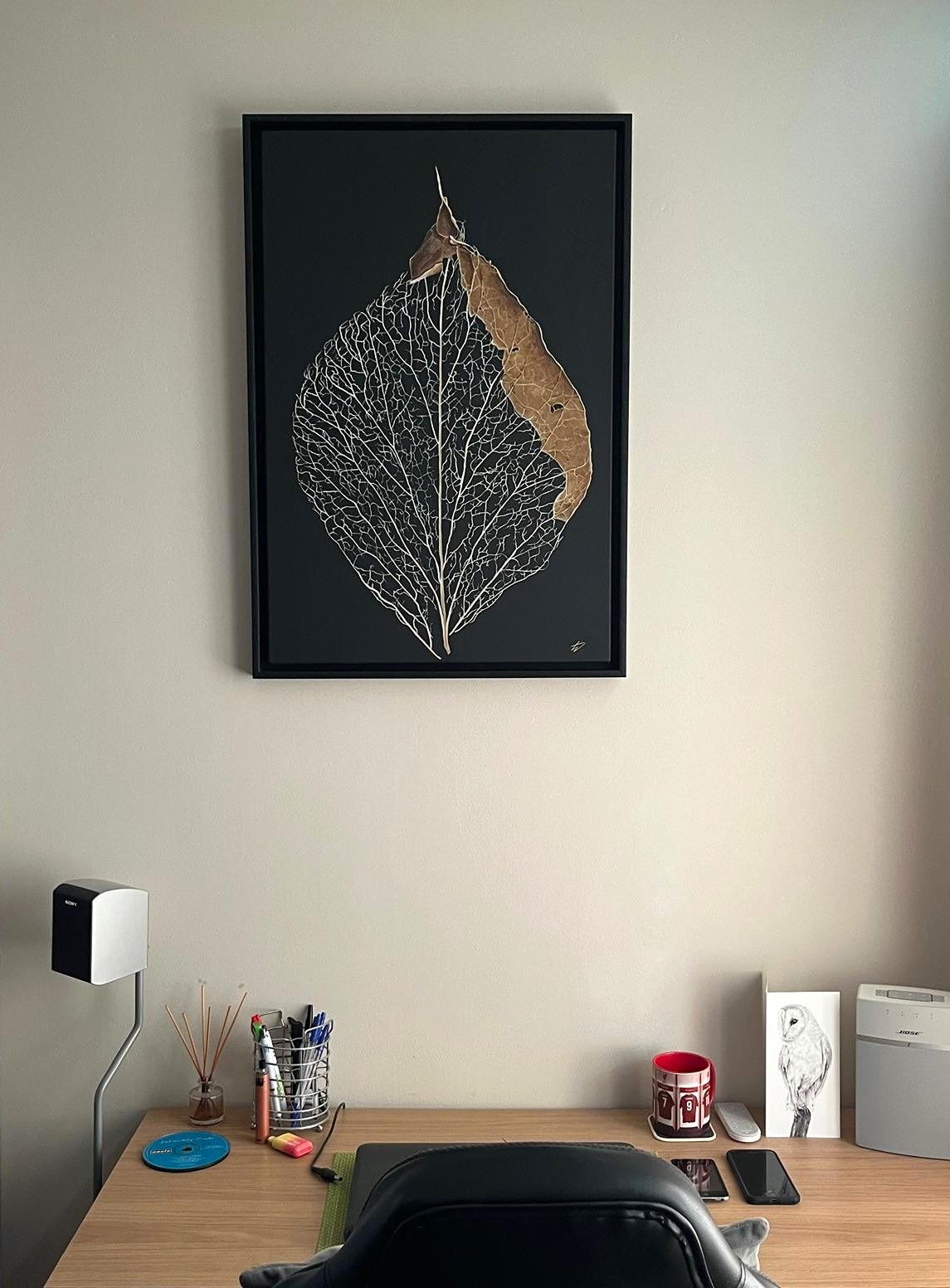 Martin's leaf in new home