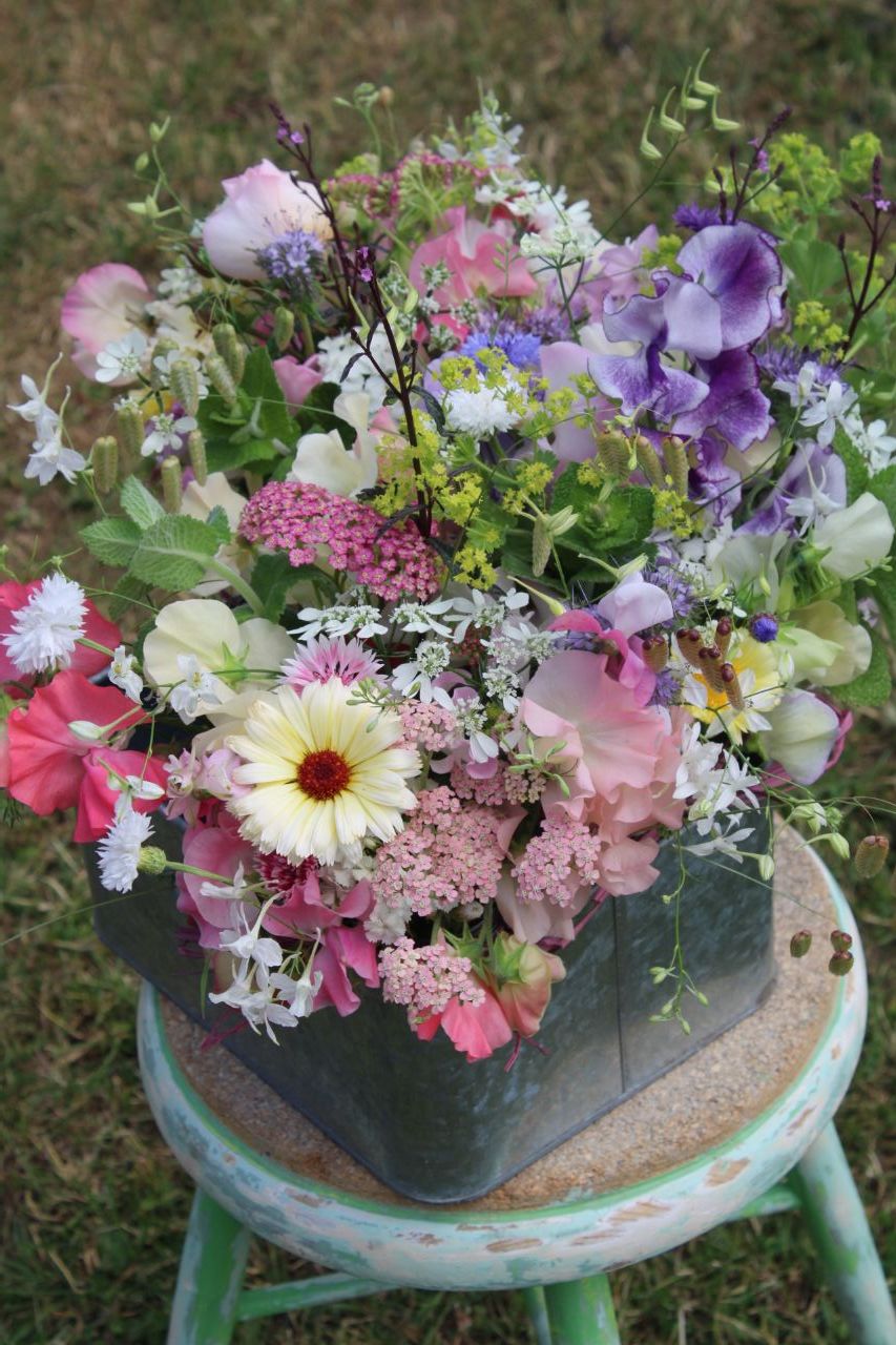 Trio of Jam Jar Flowers