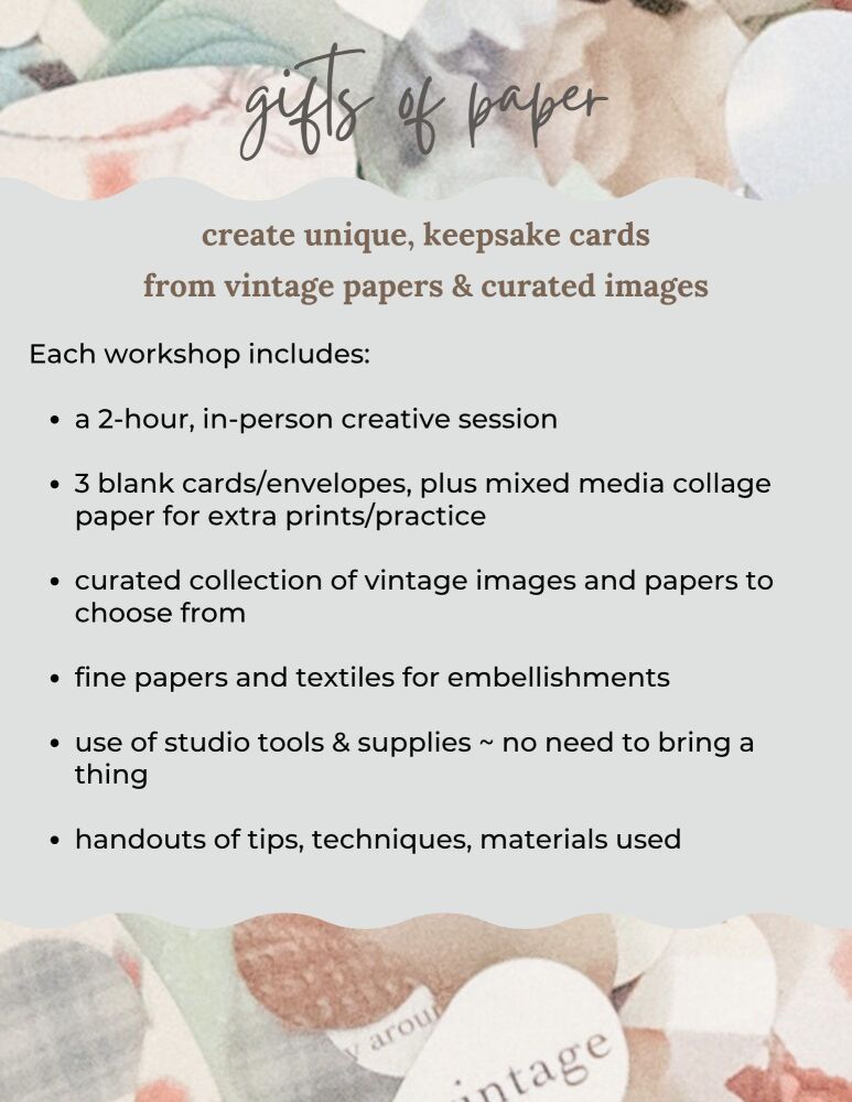 card making mini retreat ~ gifts of paper